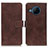 Funda de Cuero Cartera con Soporte Carcasa K07Z para Nokia X100 5G Marron