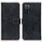 Funda de Cuero Cartera con Soporte Carcasa K07Z para Oppo A53s 5G Negro