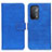 Funda de Cuero Cartera con Soporte Carcasa K07Z para Oppo A74 5G Azul