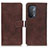 Funda de Cuero Cartera con Soporte Carcasa K07Z para Oppo A74 5G Marron