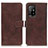 Funda de Cuero Cartera con Soporte Carcasa K07Z para Oppo A95 5G Marron