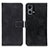 Funda de Cuero Cartera con Soporte Carcasa K07Z para Oppo F21 Pro 4G Negro