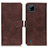 Funda de Cuero Cartera con Soporte Carcasa K07Z para Realme C11 (2021) Marron