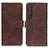 Funda de Cuero Cartera con Soporte Carcasa K07Z para Sony Xperia 1 III Marron