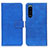 Funda de Cuero Cartera con Soporte Carcasa K07Z para Sony Xperia 5 III SO-53B Azul