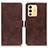 Funda de Cuero Cartera con Soporte Carcasa K07Z para Vivo V23 5G Marron