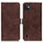 Funda de Cuero Cartera con Soporte Carcasa K07Z para Wiko Y82 Marron