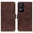 Funda de Cuero Cartera con Soporte Carcasa K07Z para Xiaomi Poco F4 5G Marron