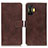 Funda de Cuero Cartera con Soporte Carcasa K07Z para Xiaomi Redmi K50 Gaming 5G Marron