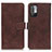 Funda de Cuero Cartera con Soporte Carcasa K07Z para Xiaomi Redmi Note 10 5G Marron