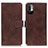 Funda de Cuero Cartera con Soporte Carcasa K07Z para Xiaomi Redmi Note 10 JE 5G Marron