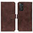 Funda de Cuero Cartera con Soporte Carcasa K07Z para Xiaomi Redmi Note 11 4G (2022) Marron