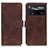 Funda de Cuero Cartera con Soporte Carcasa K07Z para Xiaomi Redmi Note 11E Pro 5G Marron