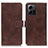 Funda de Cuero Cartera con Soporte Carcasa K07Z para Xiaomi Redmi Note 12 4G Marron