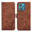 Funda de Cuero Cartera con Soporte Carcasa K08Z para Motorola Moto Edge 40 Neo 5G Marron