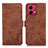 Funda de Cuero Cartera con Soporte Carcasa K08Z para Motorola Moto G84 5G Marron