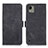 Funda de Cuero Cartera con Soporte Carcasa K08Z para Nokia C110 Negro