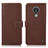 Funda de Cuero Cartera con Soporte Carcasa K08Z para Nokia C21 Marron