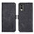 Funda de Cuero Cartera con Soporte Carcasa K08Z para Nokia C32 Negro