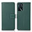 Funda de Cuero Cartera con Soporte Carcasa K08Z para Oppo A16s Verde