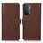 Funda de Cuero Cartera con Soporte Carcasa K08Z para Oppo A54 5G Marron