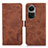 Funda de Cuero Cartera con Soporte Carcasa K08Z para Oppo Reno10 5G Marron