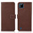 Funda de Cuero Cartera con Soporte Carcasa K08Z para Realme C20 Marron