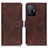 Funda de Cuero Cartera con Soporte Carcasa K08Z para Xiaomi Mi 11T 5G Marron