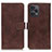 Funda de Cuero Cartera con Soporte Carcasa K08Z para Xiaomi Poco F5 5G Marron