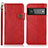 Funda de Cuero Cartera con Soporte Carcasa K09Z para Google Pixel 6 Pro 5G Rojo