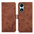 Funda de Cuero Cartera con Soporte Carcasa K09Z para Huawei Honor X5 Plus Marron