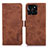 Funda de Cuero Cartera con Soporte Carcasa K09Z para Huawei Honor X8b Marron