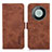 Funda de Cuero Cartera con Soporte Carcasa K09Z para Huawei Mate 60 Marron