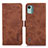 Funda de Cuero Cartera con Soporte Carcasa K09Z para Nokia C12 Marron