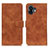 Funda de Cuero Cartera con Soporte Carcasa K09Z para Nothing Phone 2 Marron