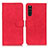 Funda de Cuero Cartera con Soporte Carcasa K09Z para Sony Xperia 10 III Rojo