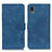 Funda de Cuero Cartera con Soporte Carcasa K09Z para Sony Xperia Ace III SO-53C Azul