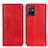 Funda de Cuero Cartera con Soporte Carcasa K09Z para Vivo Y30 5G Rojo