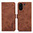 Funda de Cuero Cartera con Soporte Carcasa K09Z para Xiaomi Poco C65 Marron