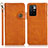 Funda de Cuero Cartera con Soporte Carcasa K09Z para Xiaomi Redmi 10 (2022) Marron