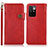 Funda de Cuero Cartera con Soporte Carcasa K09Z para Xiaomi Redmi 10 (2022) Rojo