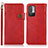 Funda de Cuero Cartera con Soporte Carcasa K09Z para Xiaomi Redmi Note 10T 5G Rojo