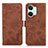 Funda de Cuero Cartera con Soporte Carcasa K10Z para OnePlus Ace 2V 5G Marron