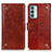 Funda de Cuero Cartera con Soporte Carcasa KZ06 para Samsung Galaxy M23 5G Marron Claro