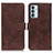 Funda de Cuero Cartera con Soporte Carcasa KZ07 para Samsung Galaxy F23 5G Marron