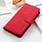 Funda de Cuero Cartera con Soporte Carcasa KZ3 para Huawei Honor 50 Lite Rojo