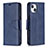 Funda de Cuero Cartera con Soporte Carcasa L01 para Apple iPhone 13 Azul