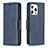 Funda de Cuero Cartera con Soporte Carcasa L01 para Apple iPhone 13 Pro Max Azul