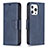 Funda de Cuero Cartera con Soporte Carcasa L01 para Apple iPhone 14 Pro Azul