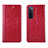 Funda de Cuero Cartera con Soporte Carcasa L01 para Huawei Nova 7 5G Rojo